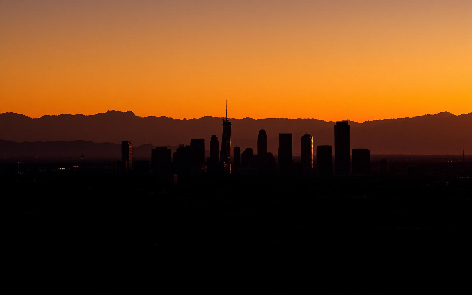 Phoenix Arizona skyline at golden hour